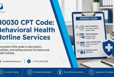 H0030 CPT code billing guide description, modifiers and reimbursement