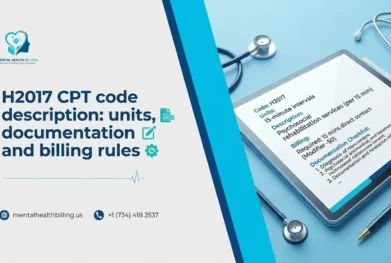H2017 CPT code description units, documentation and billing rules